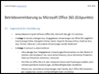 Eckpunkte für eine BV zu Office 365